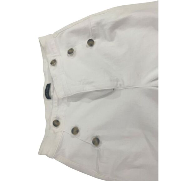 Ann Taylor Loft Women's Pants High Waist Wide Leg Spring Summer Cream Size 8 Gre - Picture 3 of 7